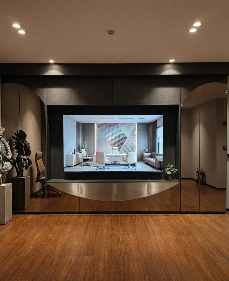 Desain Backdrop TV Mewah: Inspirasi Interior Kantor Modern Klasik