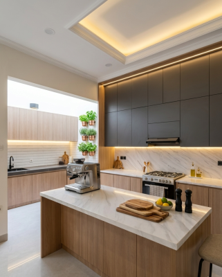 Inspirasi Kitchen Set Dengan Penggabungan Dapur Bersih dan Kotor
