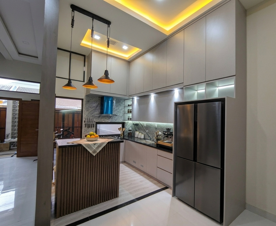 Inspirasi Kitchen Set Dengan Kabinet Full-Height